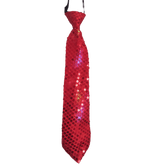 Red Tie with Flashing LED Lights
